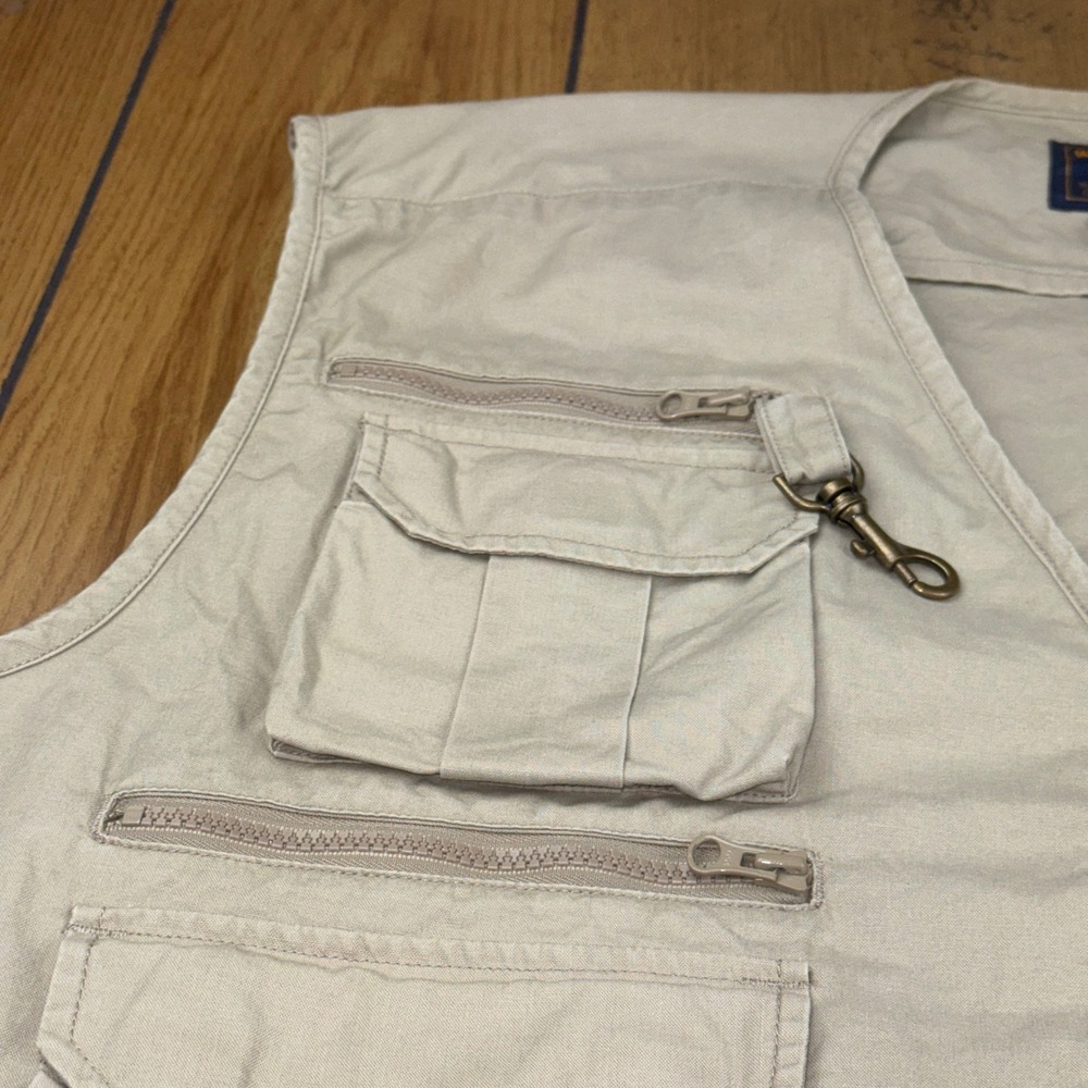 Woolrich Mens Khaki Cotton Multi-Pocket Utility Fishing Vest 475WS 2XL - Picture 8 of 13
